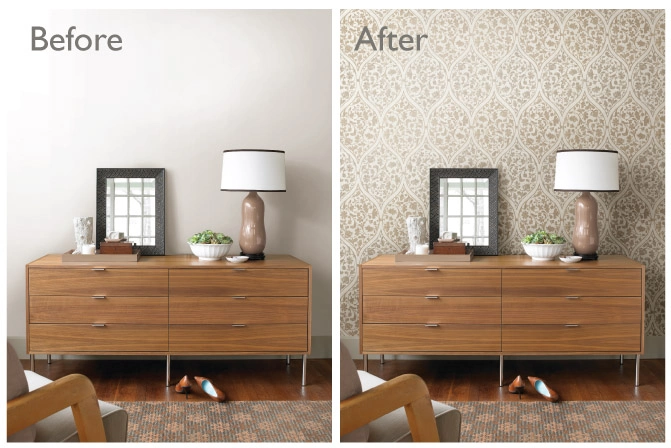 Historic home wallpaper restoration in Glendale